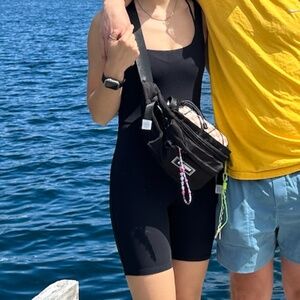 Aritzia Babaton Black Contour Romper Size XS